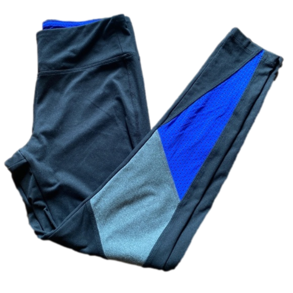 EUC Marika Grey Blue Black Colorblock Legging